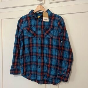 Thereabouts Blue Plaid Long Sleeve Flannel Shirt – Boys 14/16 (Large)